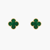 CLOVER - earrings Gold/Green