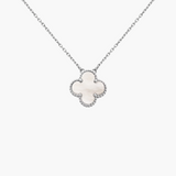CLOVER - White/Silver Necklace