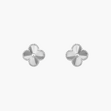 CLOVER - earrings Silver Diamond