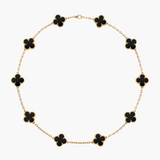 CLOVER - 10 Motive Black Necklace