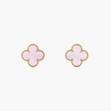 CLOVER - earrings Gold/Pink