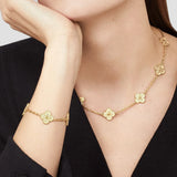 CLOVER - 10 Motive Gold Necklace