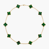 CLOVER - 10 Motive Green Necklace