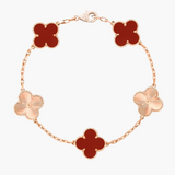 CLOVER - Rose Crystal Red Bracelet